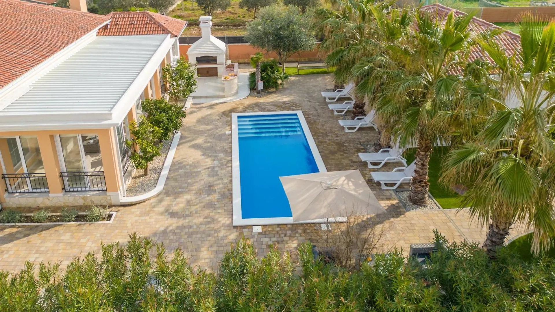 Luxury Villa Agape Palm Beach Tennisplatz Privlaka